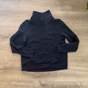 Lululemon Dark Blue Cowl Neck Fleece Pull Over Size 12